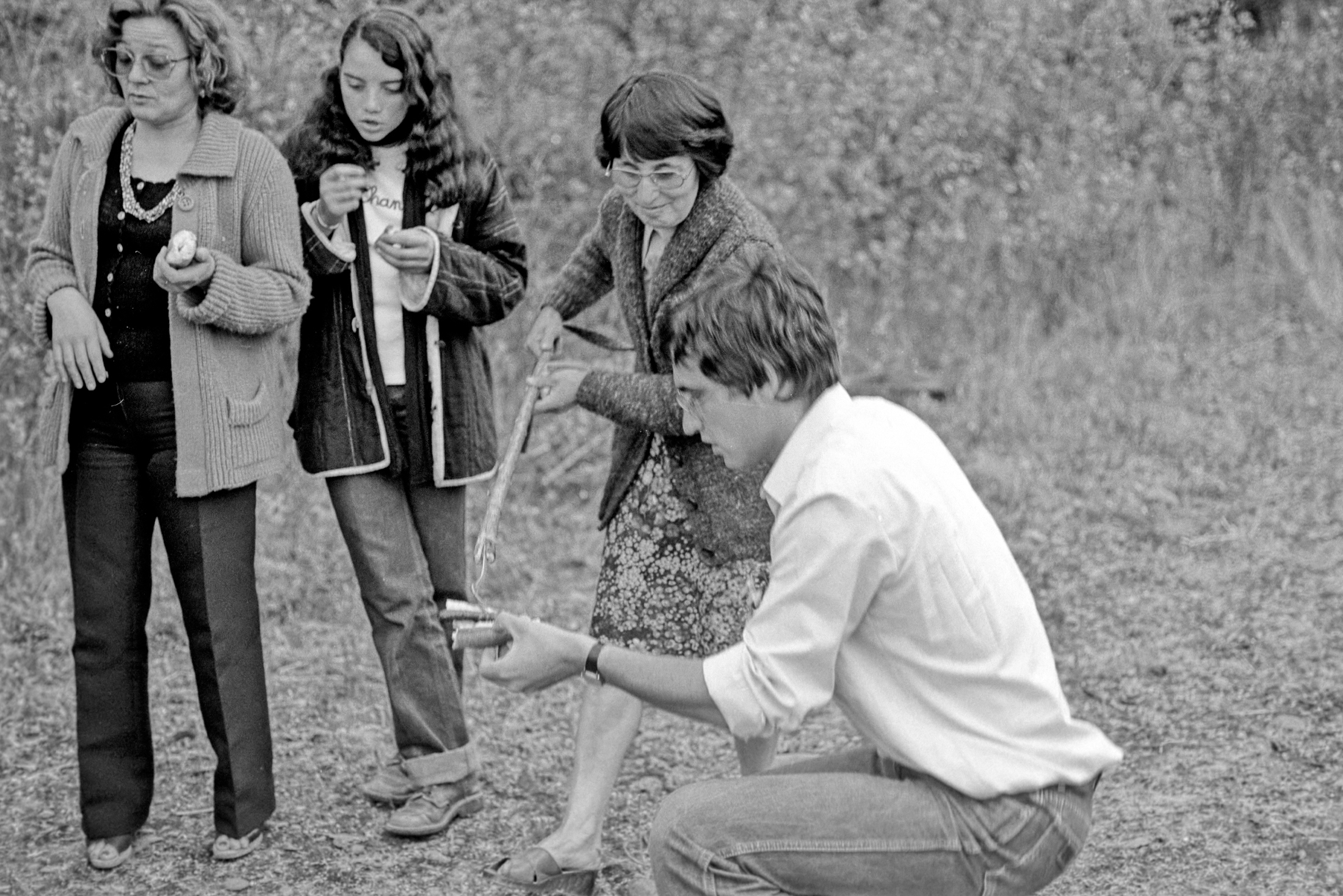 Chantou, soirée brochettes au Saladis, juin 1980