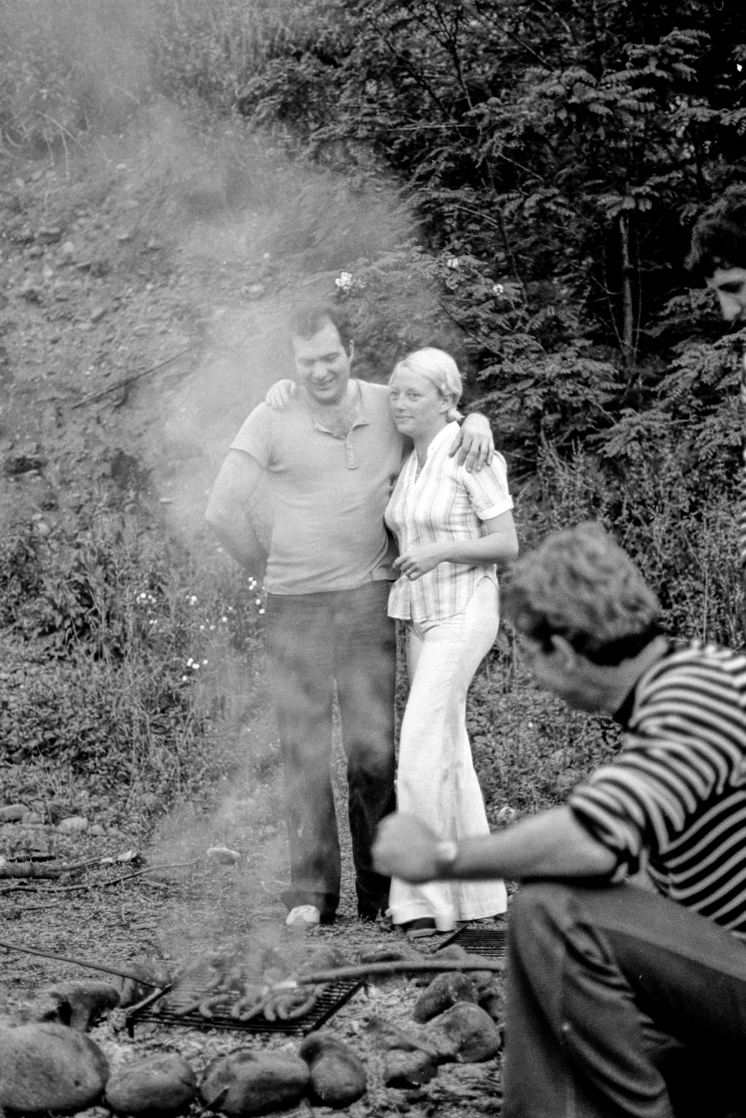 Chantou, soirée brochettes au Saladis, juin 1980
